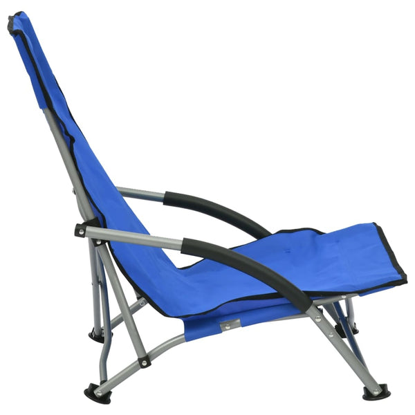 Blauer faltbarer Strandstuhl Chancey (2 Stück)