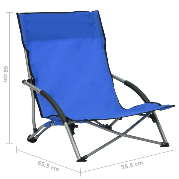 Blauer faltbarer Strandstuhl Chancey (2 Stück)