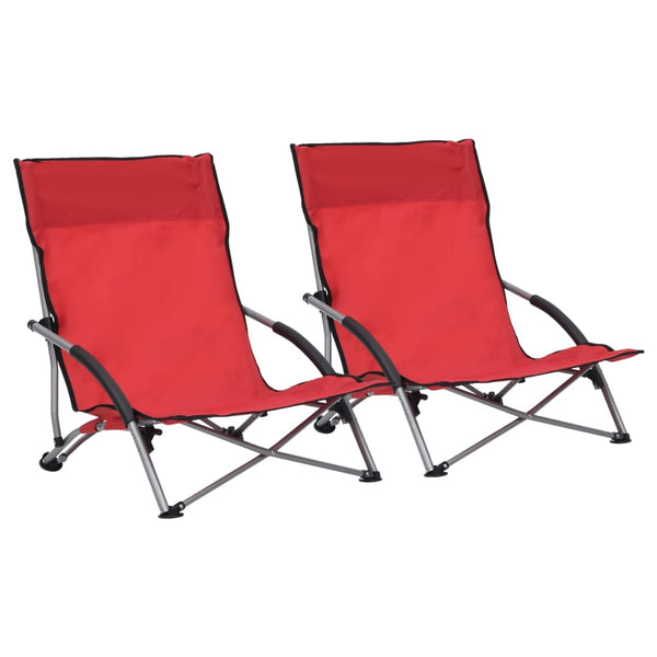 Rote klappbare Strandstühle Chancey (2 Stück)