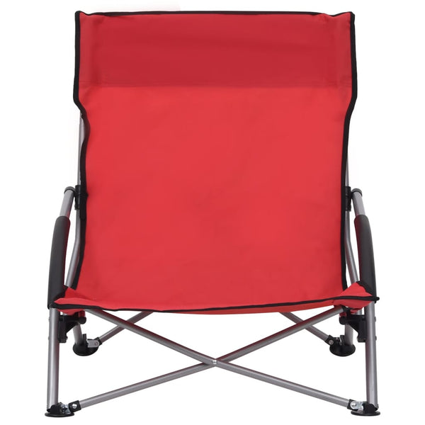 Rote klappbare Strandstühle Chancey (2 Stück)