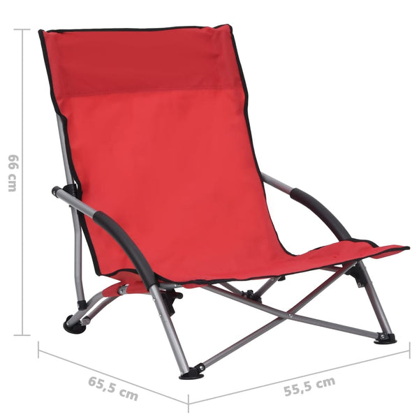 Rote klappbare Strandstühle Chancey (2 Stück)