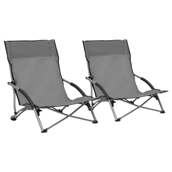 Graue zusammenklappbare Strandstühle Chancey (2 Stück)