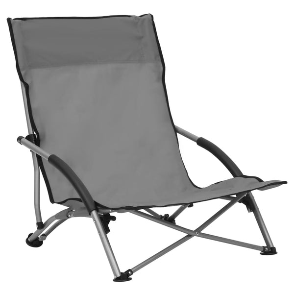 Graue zusammenklappbare Strandstühle Chancey (2 Stück)