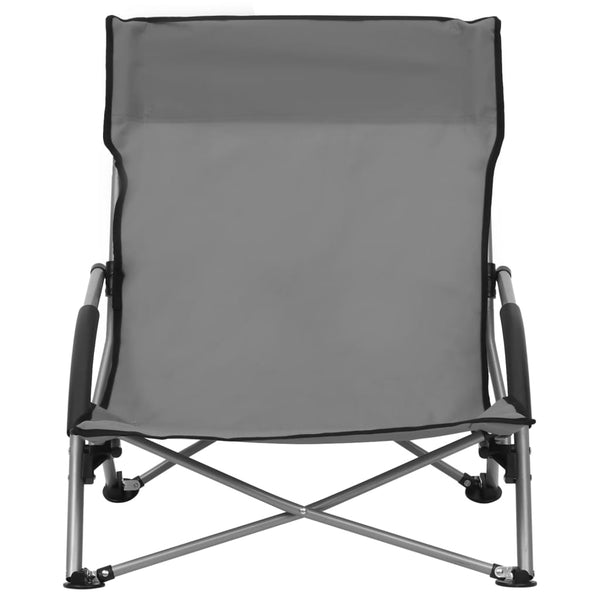 Graue zusammenklappbare Strandstühle Chancey (2 Stück)