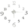 Silberne 3D-Wanduhr, modernes Design, Gillda 100cm (XXL)