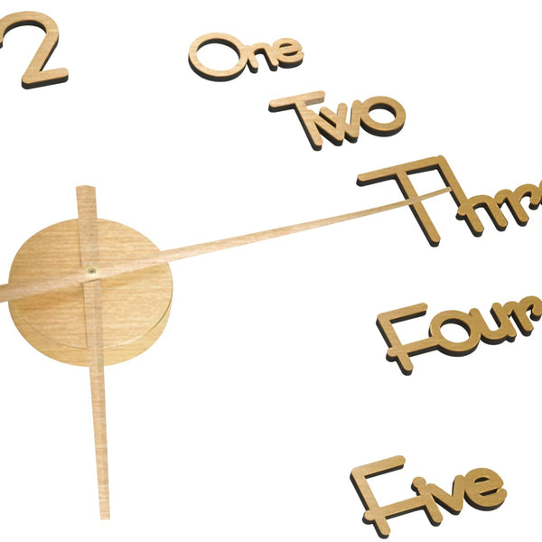 Goldene 3D-Wanduhr, modernes Design, Elene 100cm (XXL)