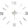 Silber 3D-Wanduhr modernes Design Rufus 100cm (XXL)