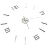 Silber 3D-Wanduhr modernes Design Rufus 100cm (XXL)