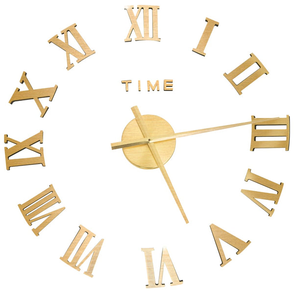 Gold 3D-Wanduhr modernes Design Milodita 100cm (xxl)
