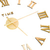 Gold 3D-Wanduhr modernes Design Milodita 100cm (xxl)