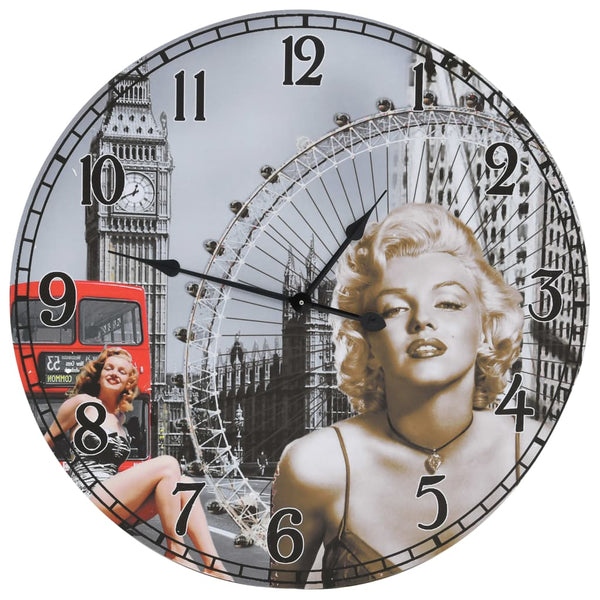 Vintagetyylinen seinäkello marilyn monroe Tifor 60cm