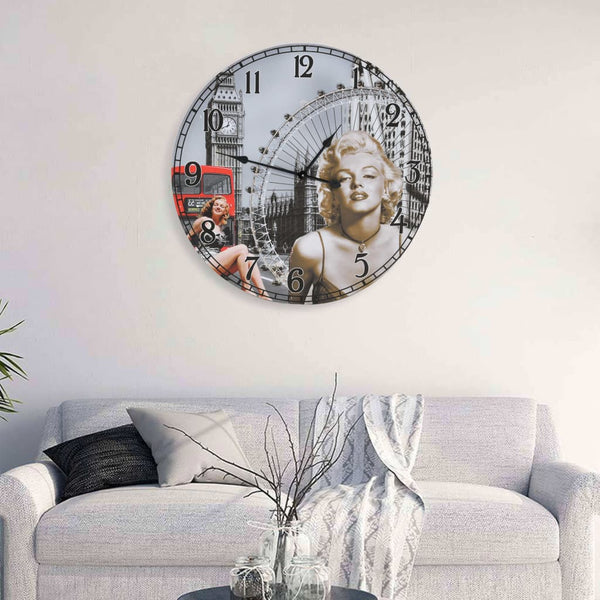 Vintagetyylinen seinäkello marilyn monroe Tifor 60cm