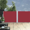 Rote einziehbare Terrassenseitenmarkise Solimna 140x1200cm