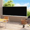 Schwarze einziehbare Seitenmarkise für Terrassen, SNR 180x500cm