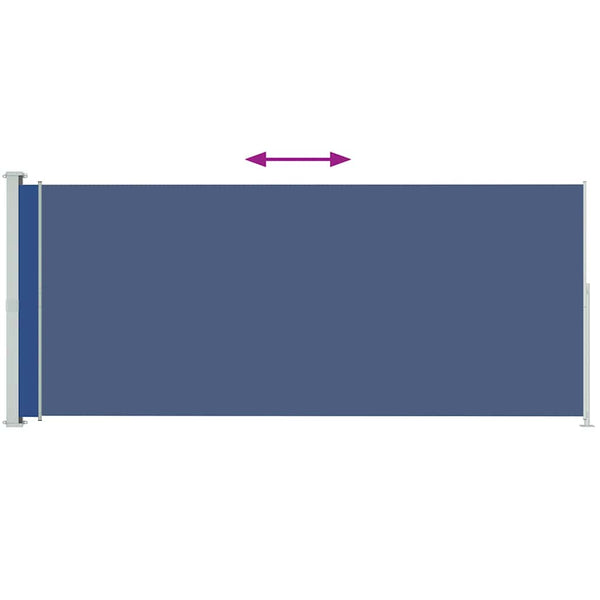 Blauer einziehbarer Seitenmarkise für Terrassen, SNR 180x500cm