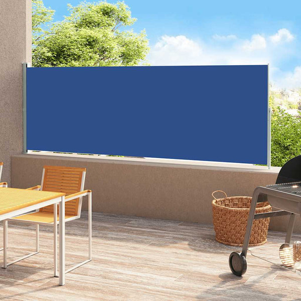 Blauer einziehbarer Seitenmarkise für Terrassen, SNR 180x500cm
