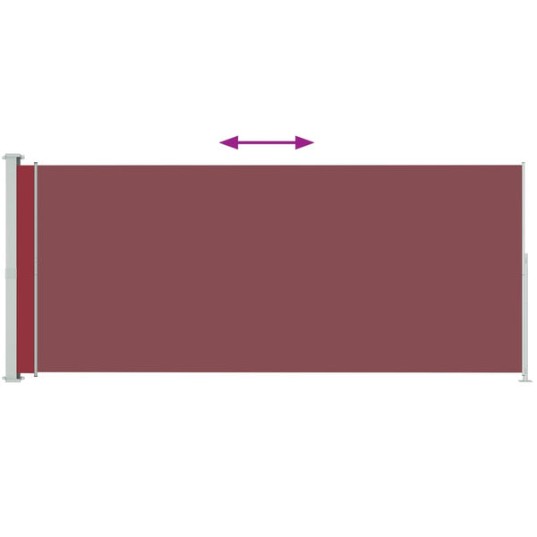 Rote einziehbare Terrassenseitenmarkise Snr 180x500cm