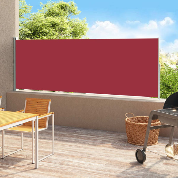Rote einziehbare Terrassenseitenmarkise Snr 180x500cm