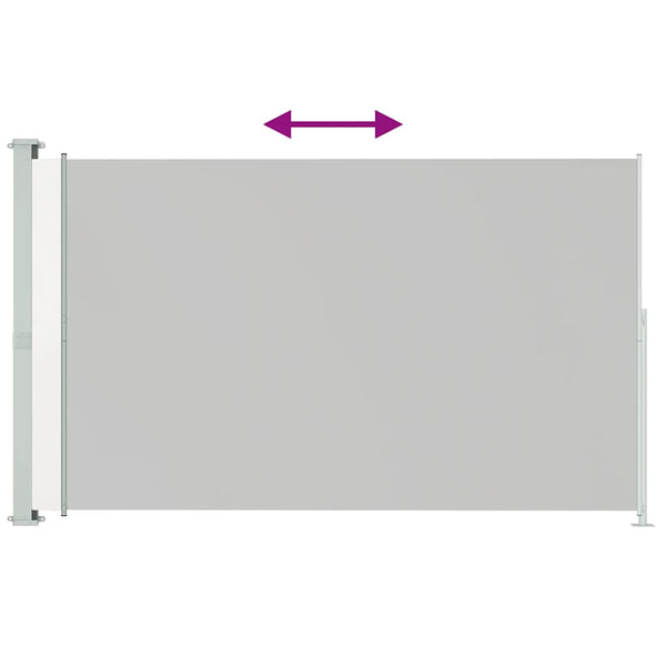 Cremefarbene ausziehbare Terrassenseitenmarkise SNR 200x300cm