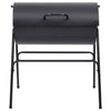 Schwarzer Fassgrill Adamia 80x95x90cm (mit 2 Grillrosten, Stahl)