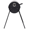 Schwarzer Fassgrill Adamia 80x95x90cm (mit 2 Grillrosten, Stahl)