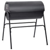Schwarzer Fassgrill Adamia 80x95x90cm (mit 2 Grillrosten, Stahl)