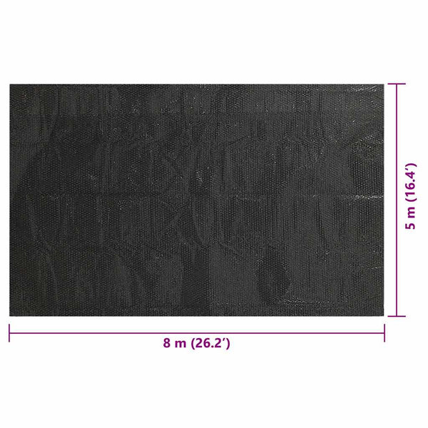 Schwarze rechteckige Poolabdeckung Jamila 800x500cm (Stk)