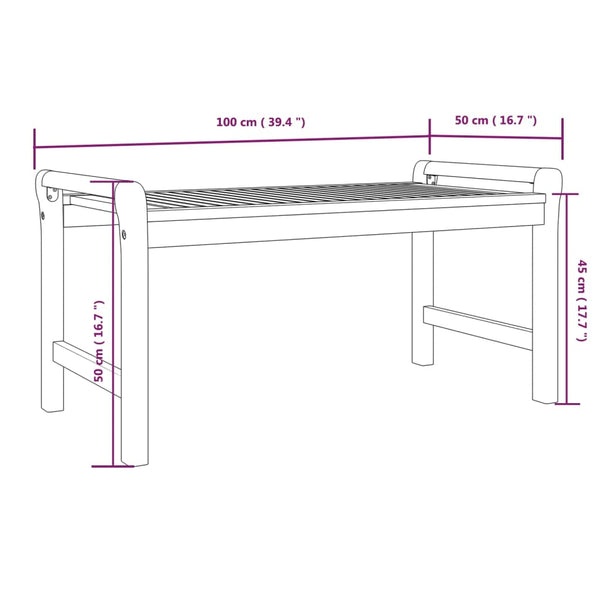 Couchtisch Tolovan 100x50x50cm (Akazienholz)