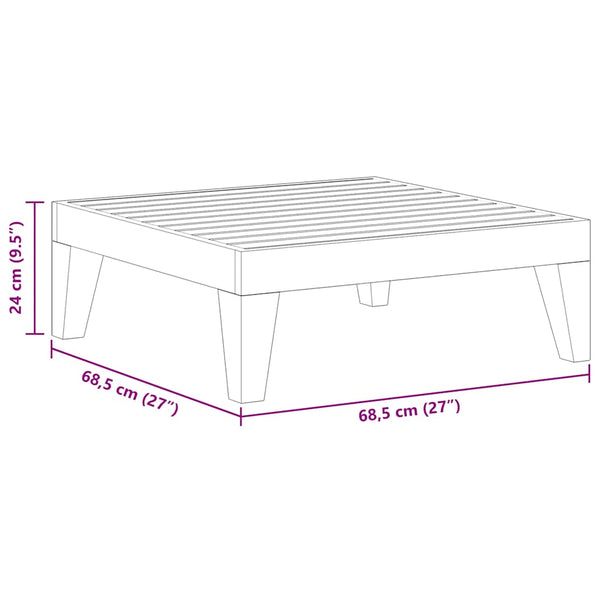 Gartentisch Reich 68,5x68,5x24cm (Akazienholz)