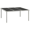 Gartentisch Zola 170x170x74,5cm (Glas und Stahl)