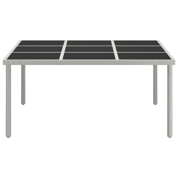 Gartentisch Zola 170x170x74,5cm (Glas und Stahl)