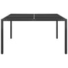 Anthrazit Gartentisch Diamantina 130x130x72cm (Stahl und Glas)
