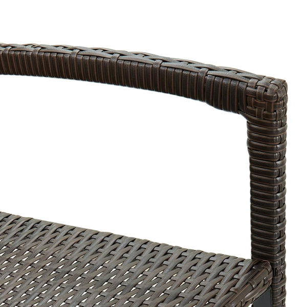 Braune Barhocker Ghion (2er-Set Polyrattan)