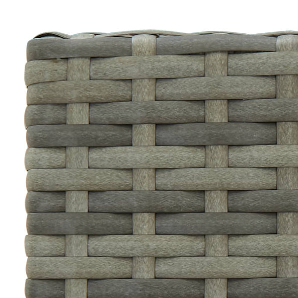 Graue Barhocker Ghion (2 Stück Polyrattan)