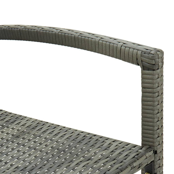 Graue Barhocker Ghion (2 Stück Polyrattan)