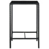 Schwarzer Garten-Stehtisch Lani 70x70x110cm (Polyrattan und Glas)