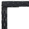 Schwarzer Garten-Stehtisch Lani 70x70x110cm (Polyrattan und Glas)