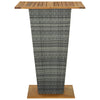 Grauer Bartisch Toderel 80x80x110cm (Polyrattan und Akazienholz)