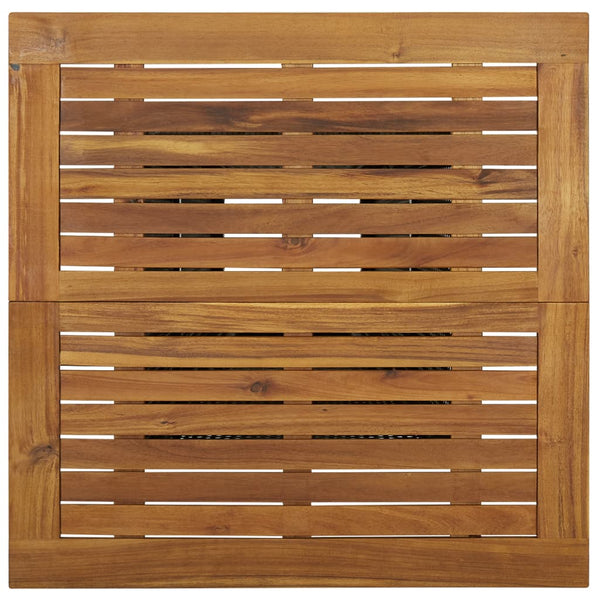 Grauer Bartisch Toderel 80x80x110cm (Polyrattan und Akazienholz)
