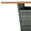 Grauer Bartisch Toderel 80x80x110cm (Polyrattan und Akazienholz)