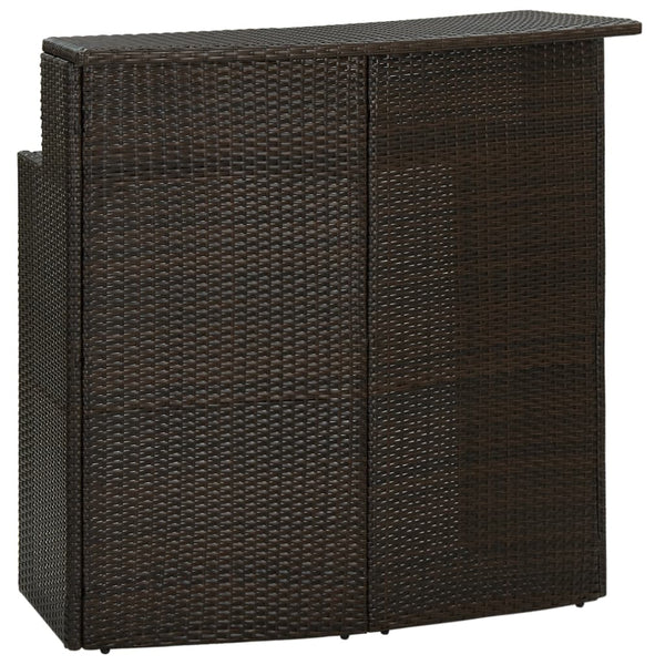 Brauner Gartentresen French 120x55x110cm (Polyrattan)