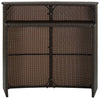 Brauner Gartentresen French 120x55x110cm (Polyrattan)