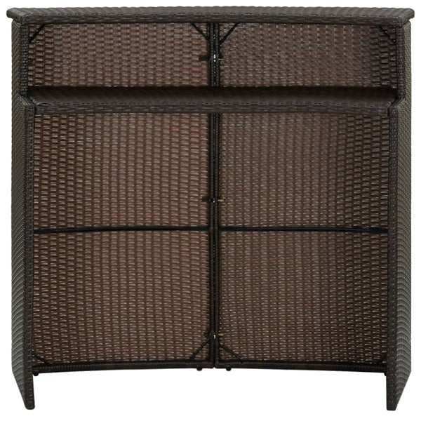 Brauner Gartentresen French 120x55x110cm (Polyrattan)