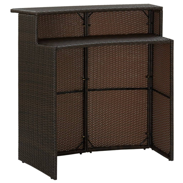 Brauner Gartentresen French 120x55x110cm (Polyrattan)