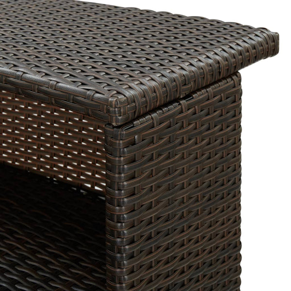 Brauner Gartentresen French 120x55x110cm (Polyrattan)