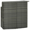 Grauer Gartenbartisch French 120x55x110cm (Polyrattan)
