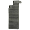 Grauer Gartenbartisch French 120x55x110cm (Polyrattan)