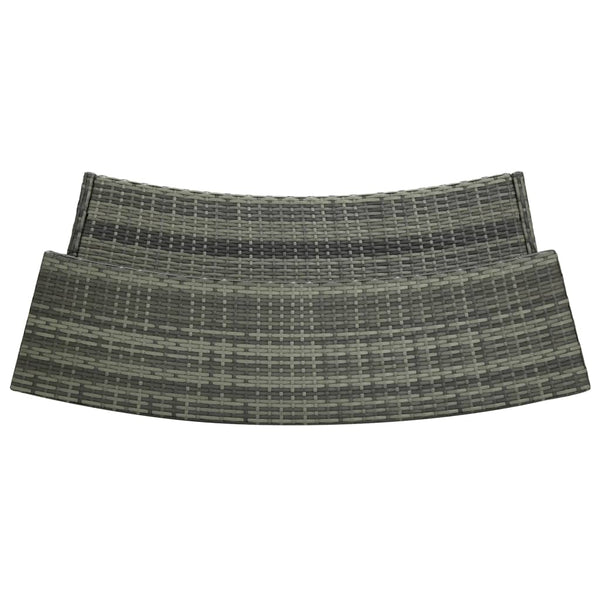 Grauer Gartenbartisch French 120x55x110cm (Polyrattan)