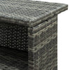 Grauer Gartenbartisch French 120x55x110cm (Polyrattan)