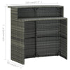 Grauer Gartenbartisch French 120x55x110cm (Polyrattan)